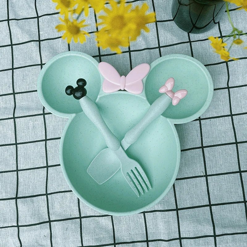 Assiette-bebe-MINNIE-MOUSE-vert