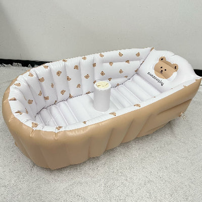 baignoire bebe kimiss tete ours brun