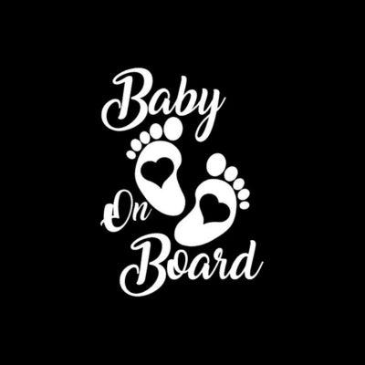 bebe a bord stickers blanc