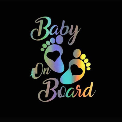 bebe a bord stickers lazer colore