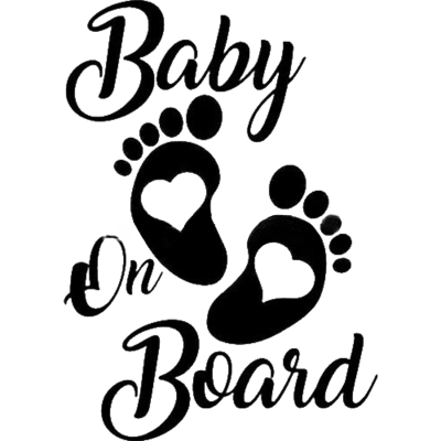 bebe a bord stickers noir