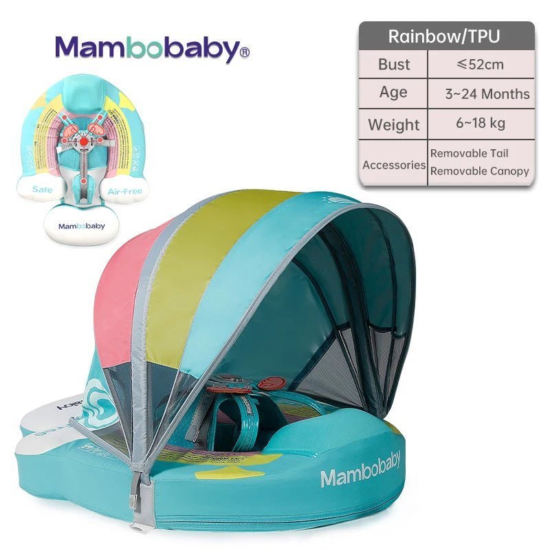 Bouée pour bébé avec ombrelle anti-UV - bebemam.com