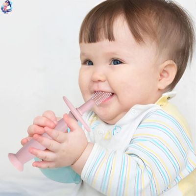 brosse a dent bebe mushie silicone qualite alimentaire