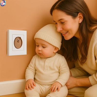 cache prise babytect materiau silicone