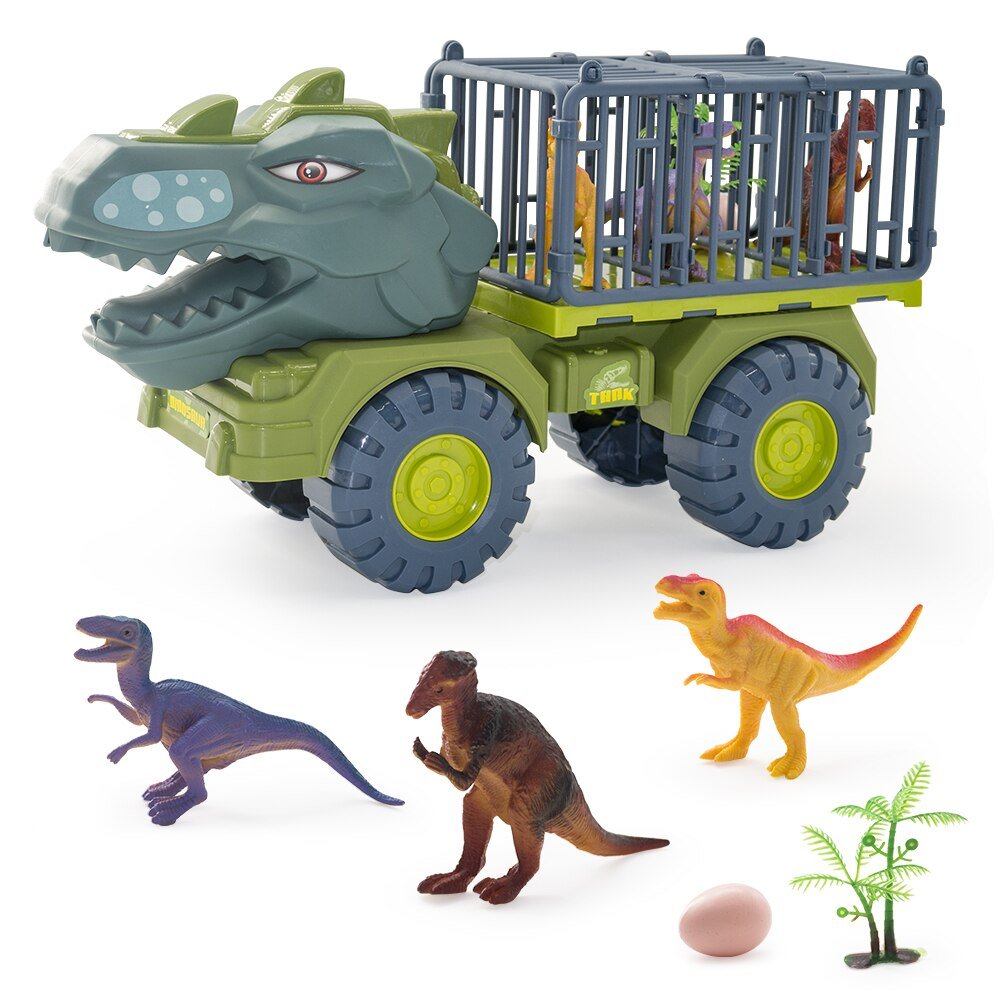 camion dinosaure dino truck bleu