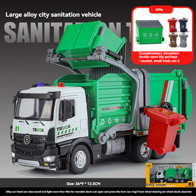 camion poubelle jouet joellfuner vert