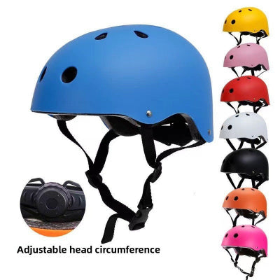 casque enfant velo skate scooter bleu