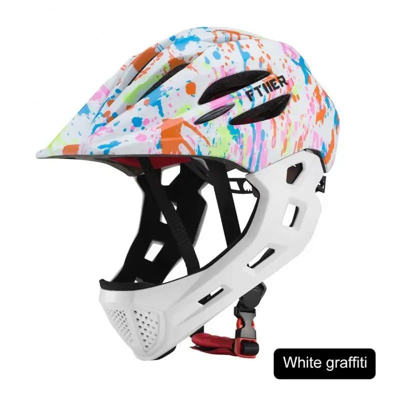 casque-pour-enfants-graffiti-blanche