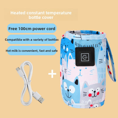 chauffe biberon portable chaton bleu