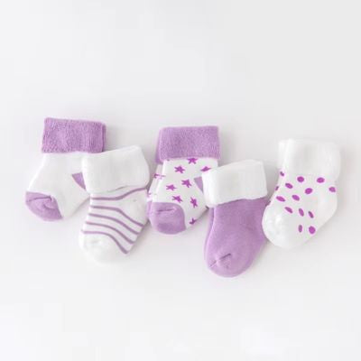 chaussette pour bebe violet