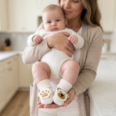chaussettes bebe bordure cotelee