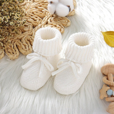 chausson bebe fleece blanc