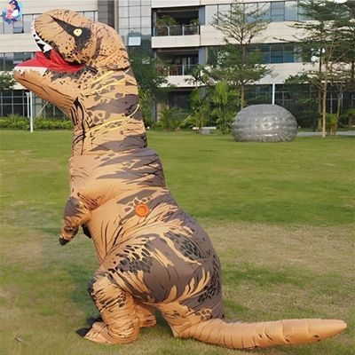 deguisement gonflable dinosaure t rex fenetre transparent