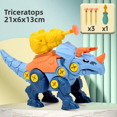 dinosaure jouet triceratops bleu