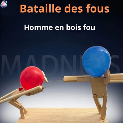 jeu marionnettes de bataille en bois BAMBOU - bebemam.com