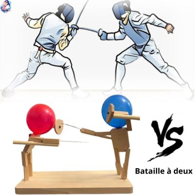 jeu marionnettes de bataille en bois BAMBOU - bebemam.com