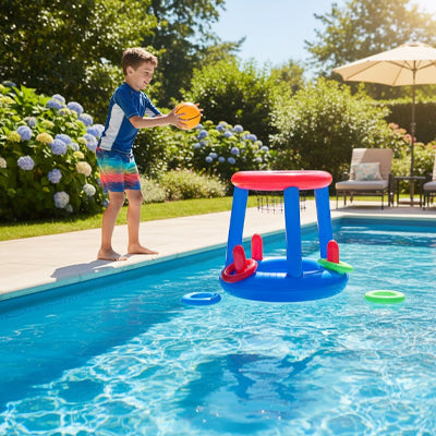 jeu piscine jardin