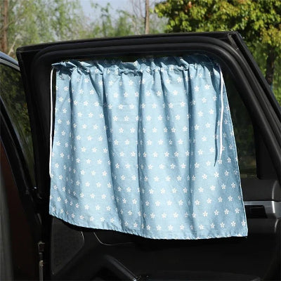pare soleil visor fleur bleu
