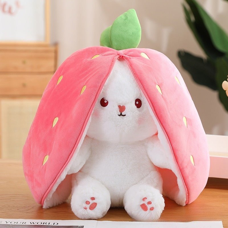 peluche lapin strawberry rose