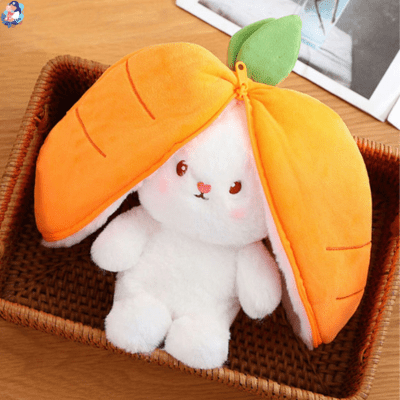 peluche lapin strawberry transportable partout