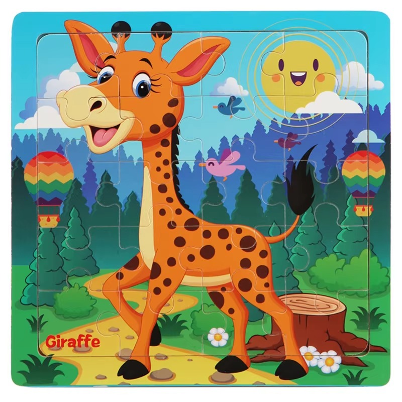 puzzle bois girafe