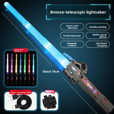 sabre laser retractable lazer game bronze