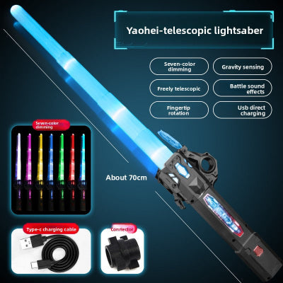 sabre laser retractable lazer game noir