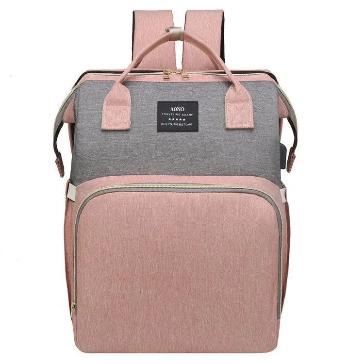 sac-a-dos-a-langer-avec-lit-integre-babylou-rose