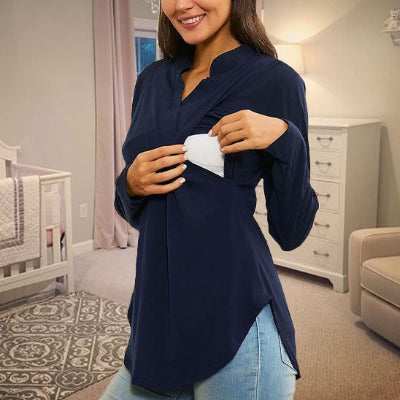 t shirt allaitements bleu