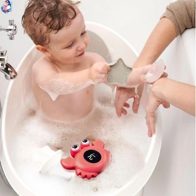 thermometre bain bebe thermocrab forme arrondie