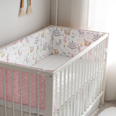 tour de lit bebe baby hut renard rose