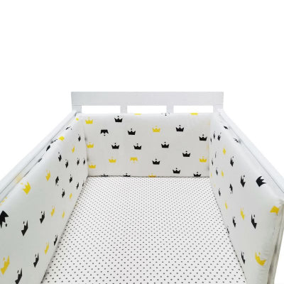 tour de lit bebe babybay couronne jaune noir