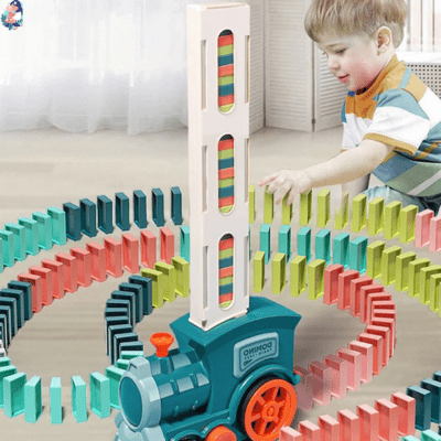 Train automatique éducatif DOMINOTIS™ - bebemam.com