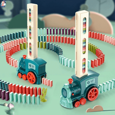 Train automatique éducatif DOMINOTIS™ - bebemam.com