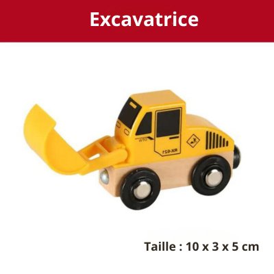 Train magnétique en bois TOY WOOD - bebemam.com