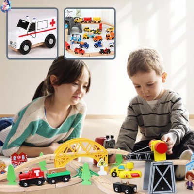 Train magnétique en bois TOY WOOD - bebemam.com