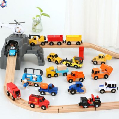 Train magnétique en bois TOY WOOD - bebemam.com