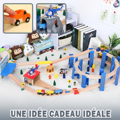 Train magnétique en bois TOY WOOD - bebemam.com