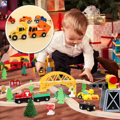 Train magnétique en bois TOY WOOD - bebemam.com
