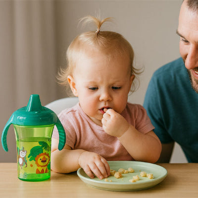 verre pour bebe anti fuites autonomie doubles poignees