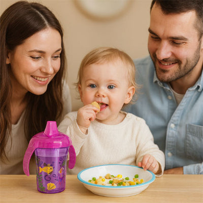 verre pour bebe anti fuites autonomie motifs ludique