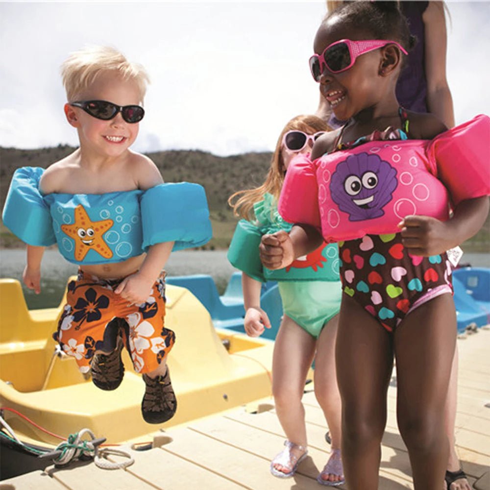 Baby Float Arm Sleeve Floating Ring Safe Life Jacket Buoyancy Vest Kid Swimming Equipment Armbands Swim Foam Pool Toys Life Vest - bebemam.com