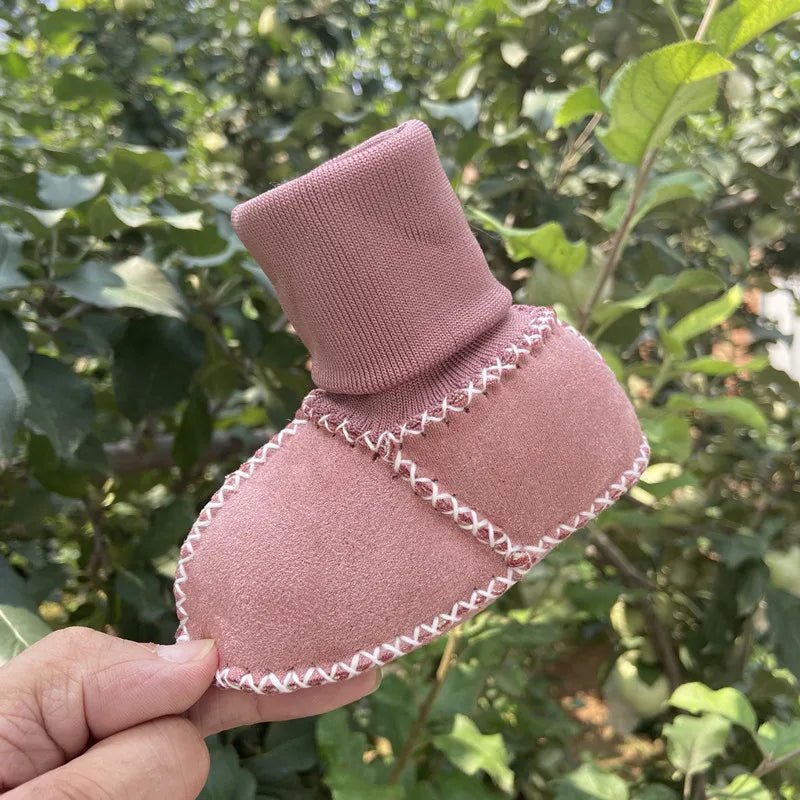 Chaussures d'hiver en cuir et laine bébé - bebemam.com