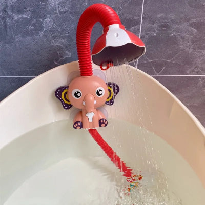 jouet de bain bebe elephant rouge