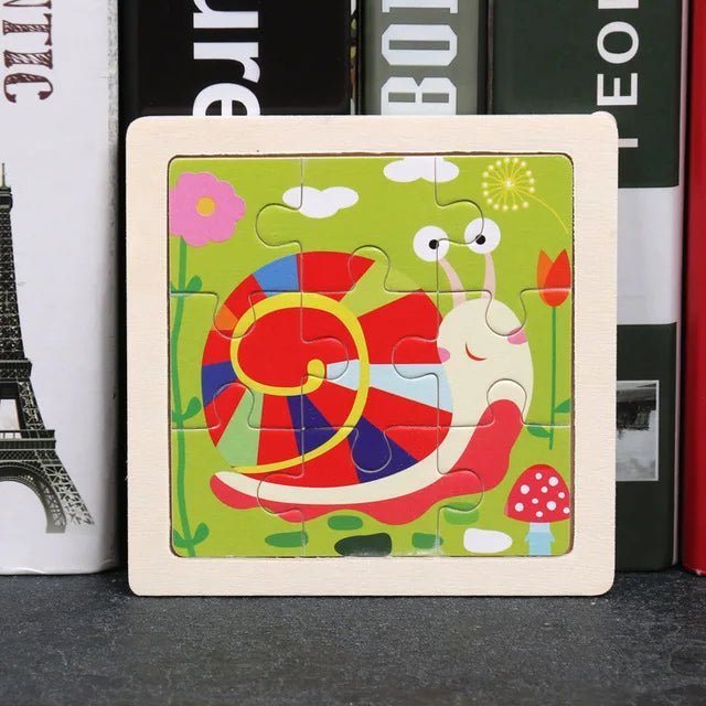 Puzzle 3d Montessori en bois pour bébés : ANIFRI - bebemam.com