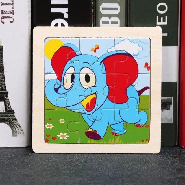 Puzzle 3d Montessori en bois pour bébés : ANIFRI - bebemam.com