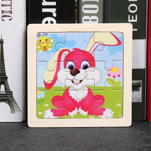 Puzzle 3d Montessori en bois pour bébés : ANIFRI - bebemam.com