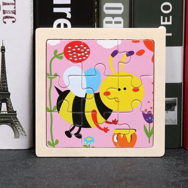 Puzzle 3d Montessori en bois pour bébés : ANIFRI - bebemam.com