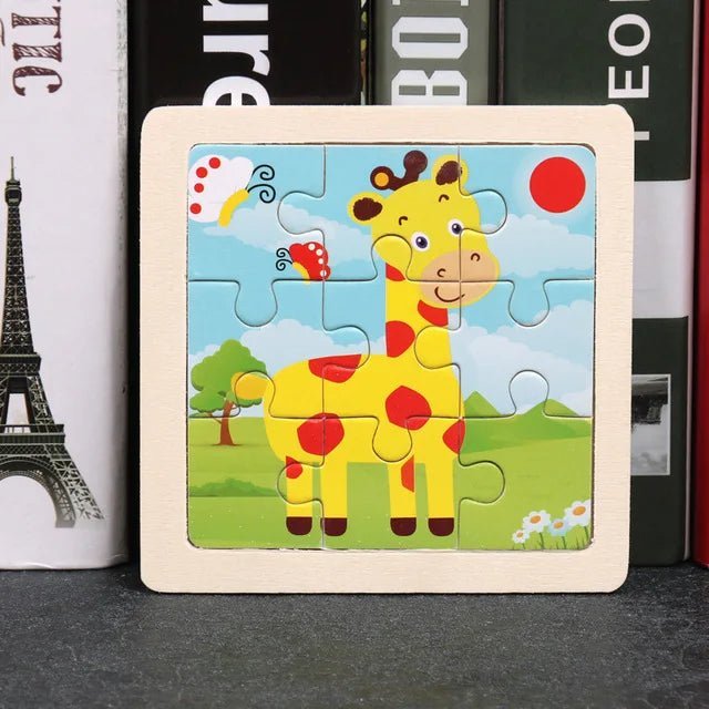 Puzzle 3d Montessori en bois pour bébés : ANIFRI - bebemam.com
