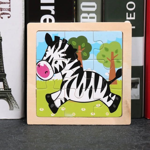Puzzle 3d Montessori en bois pour bébés : ANIFRI - bebemam.com